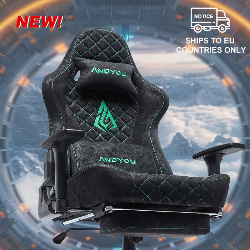 ANDYOU (Upgraded from SYMINO) Vintage PU Leather Ergonomic Gaming Chair.Black
