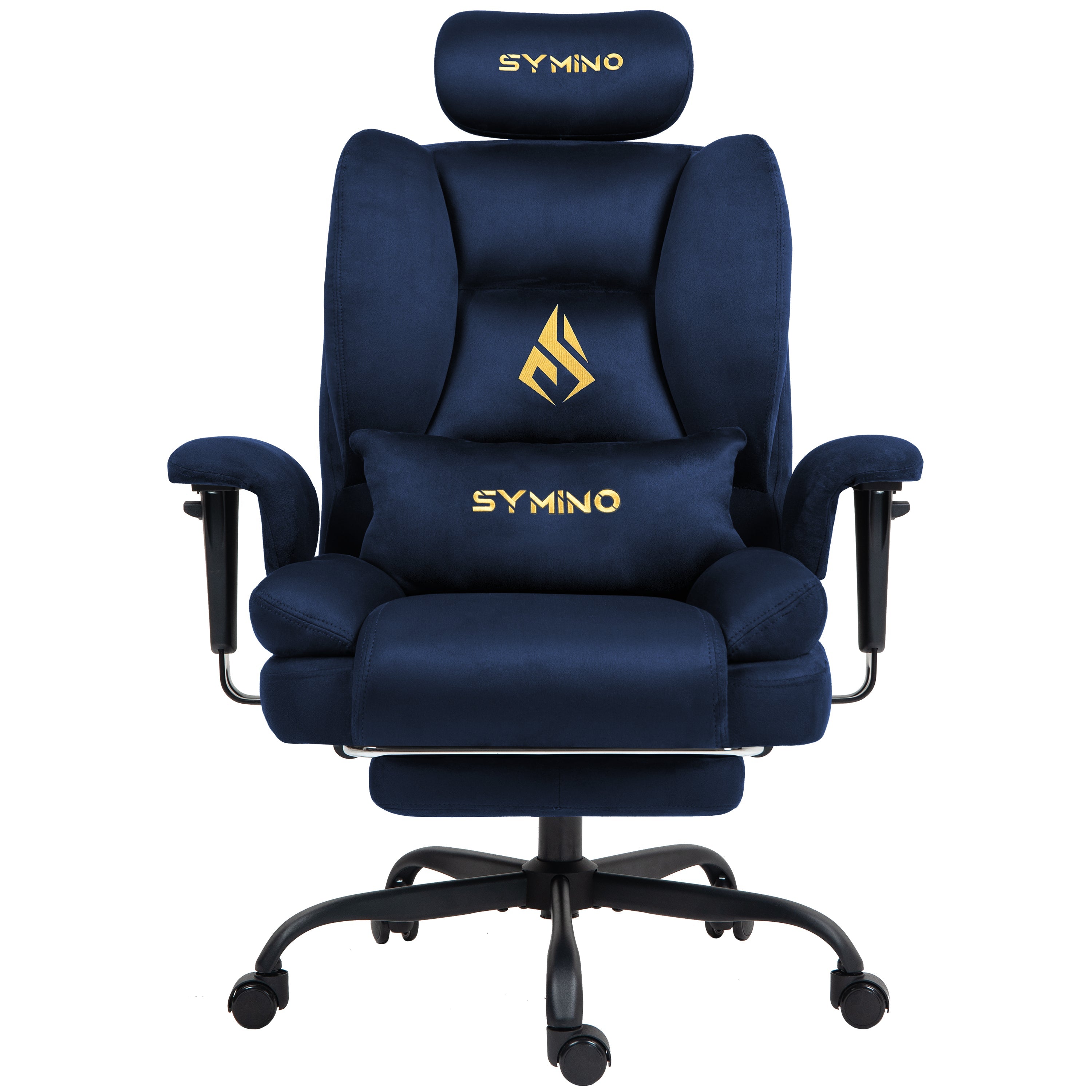SYMINO Sofa Gaming Chair, Gamer Chair, Ergonomic Sofa Chair with Faux Fur Meow Love, DarkBlue