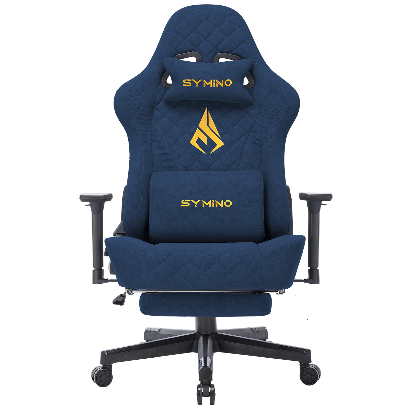 SYMINO Vintage PU Leather Ergonomic Gaming Chair.Blue