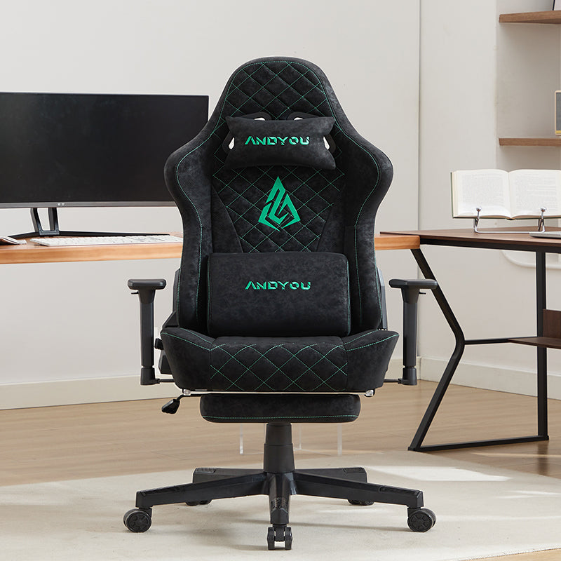 ANDYOU (Upgraded from SYMINO) Vintage PU Leather Ergonomic Gaming Chair.Black