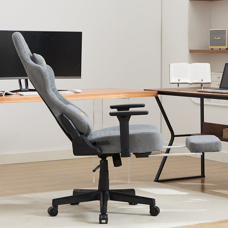 ANDYOU (Upgraded from SYMINO) Vintage PU Leather Ergonomic Gaming Chair.Grey