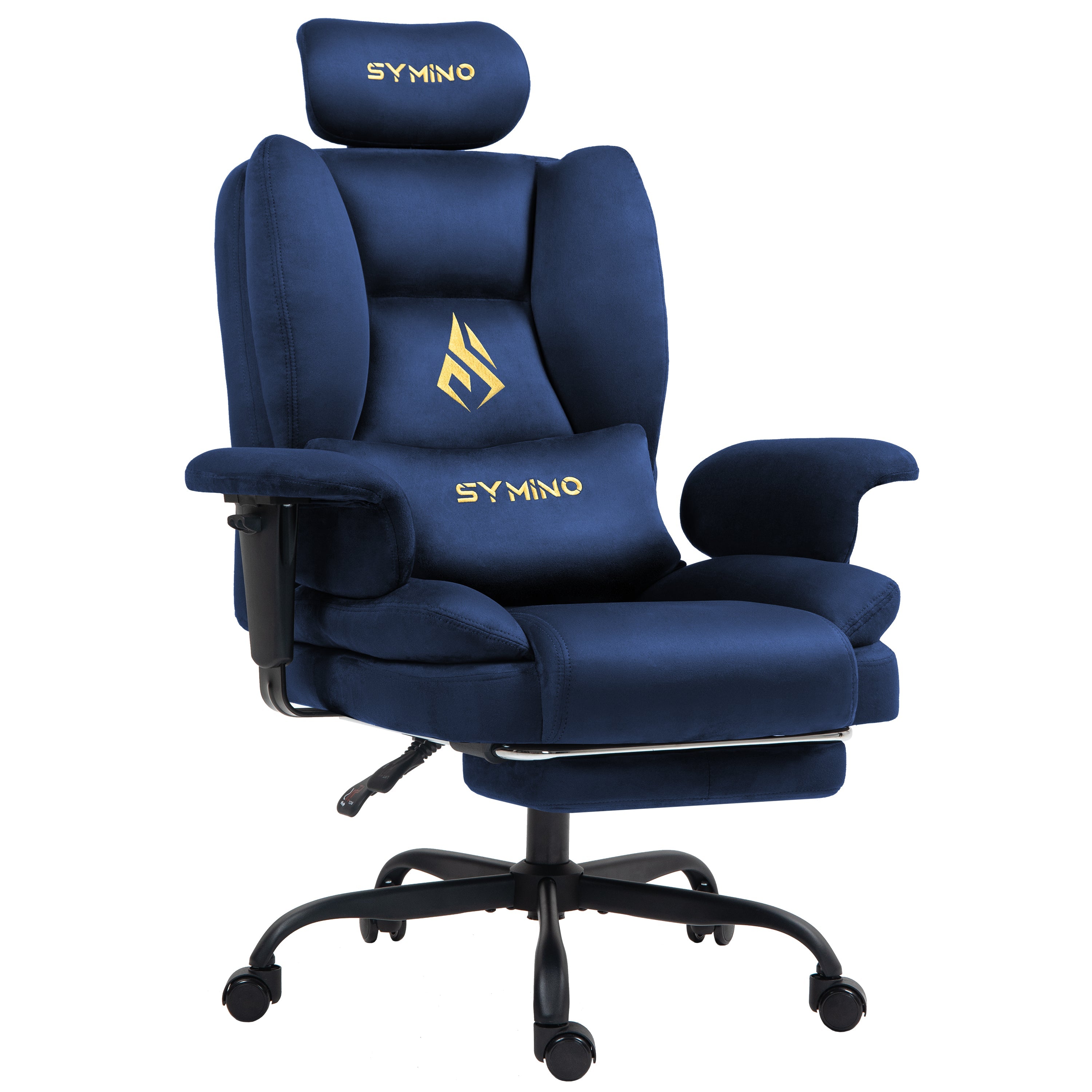 SYMINO Sofa Gaming Chair, Gamer Chair, Ergonomic Sofa Chair with Faux Fur Meow Love, DarkBlue