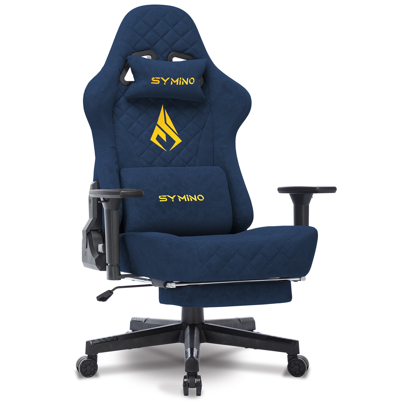SYMINO Vintage PU Leather Ergonomic Gaming Chair.Blue