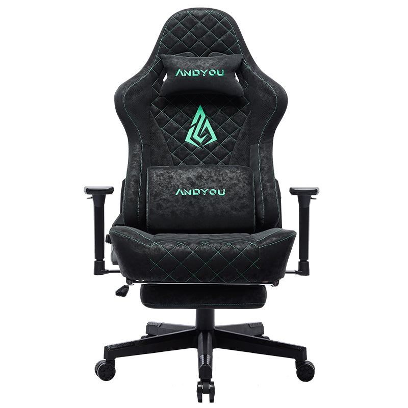 ANDYOU (Upgraded from SYMINO) Vintage PU Leather Ergonomic Gaming Chair.Black