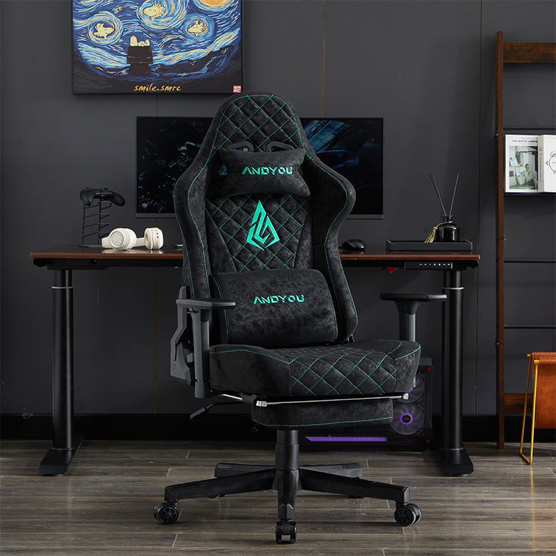 ANDYOU (Upgraded from SYMINO) Vintage PU Leather Ergonomic Gaming Chair.Black