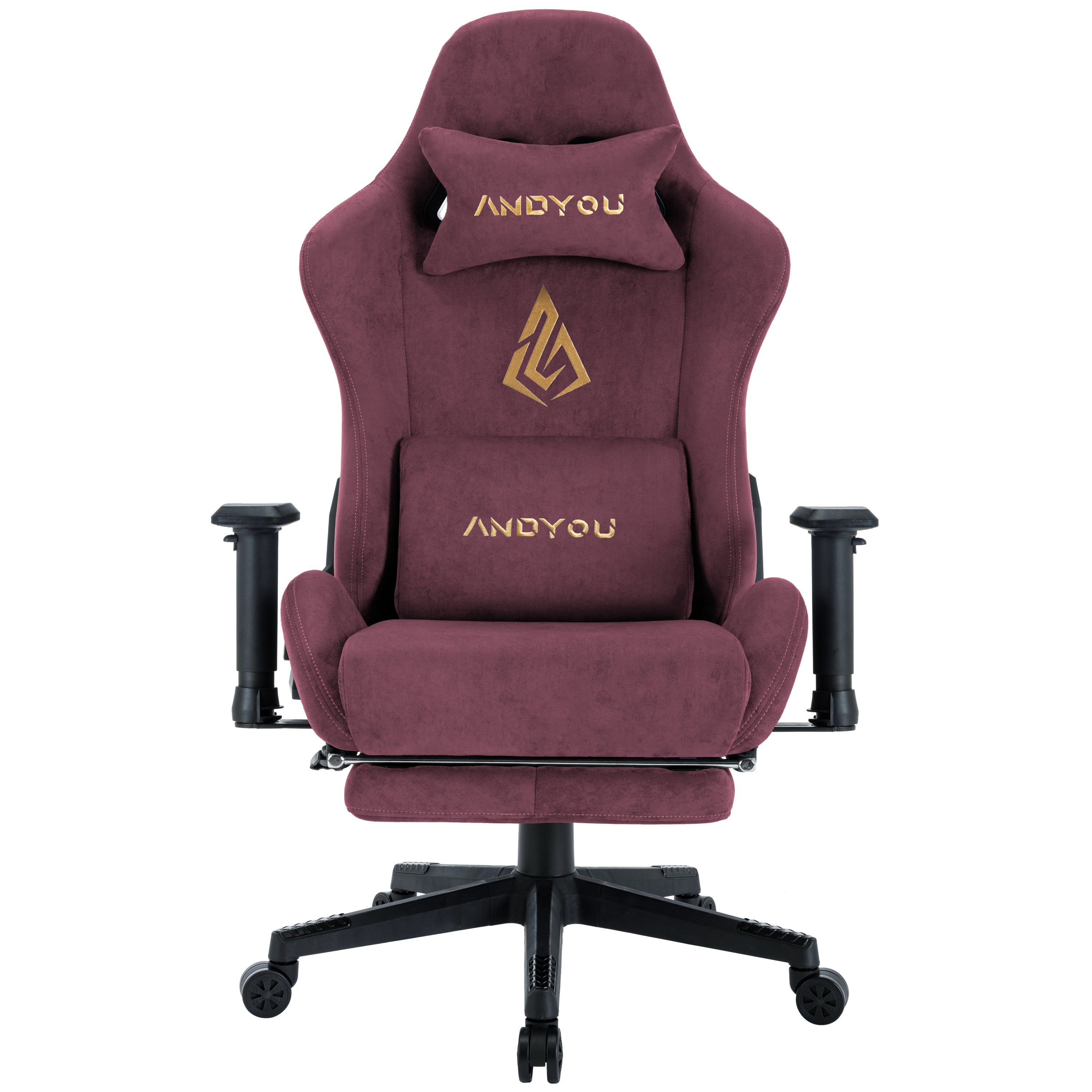 ANDYOU (Upgraded from SYMINO): Red Premium Breathable Ergonomic Gaming Chair - Adjustable, Rotating, with Footrest