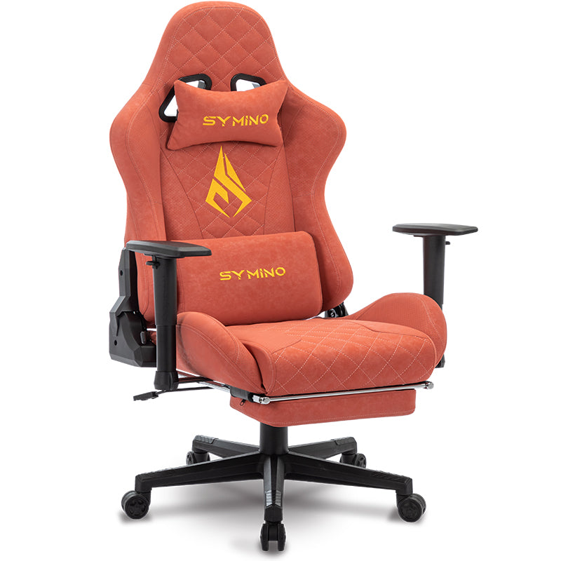 SYMINO Vintage PU Leather  Ergonomic Gaming Chair.Orangered