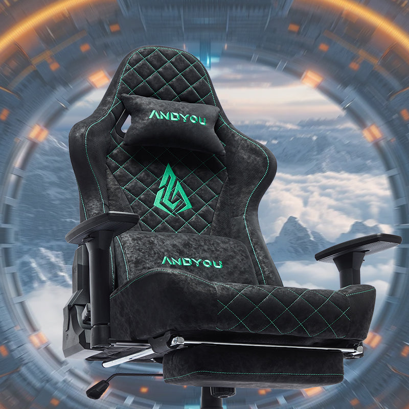 ANDYOU (Upgraded from SYMINO) Vintage PU Leather  Ergonomic Gaming Chair.Black