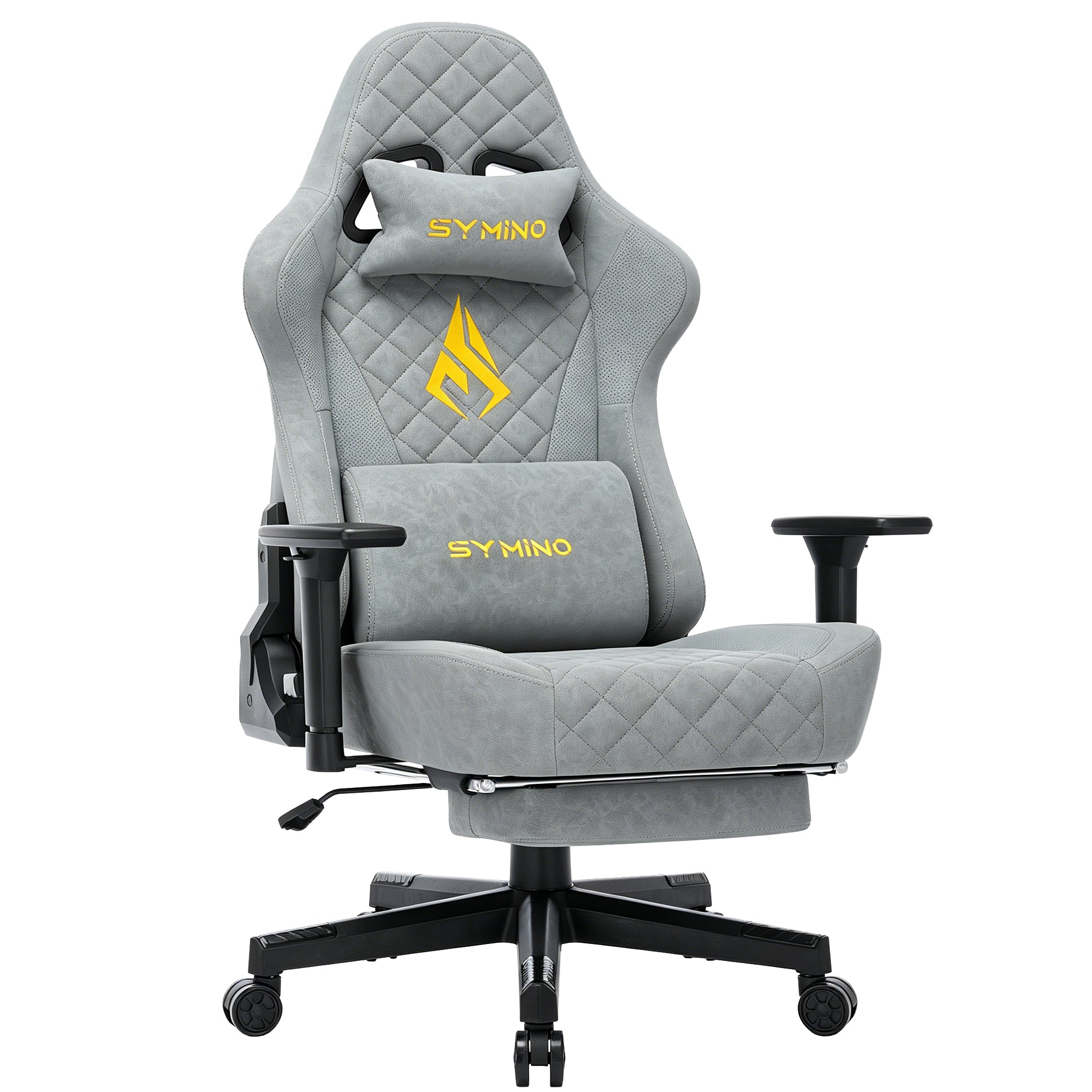 SYMINO Vintage PU Leather  Ergonomic Gaming Chair.Grey