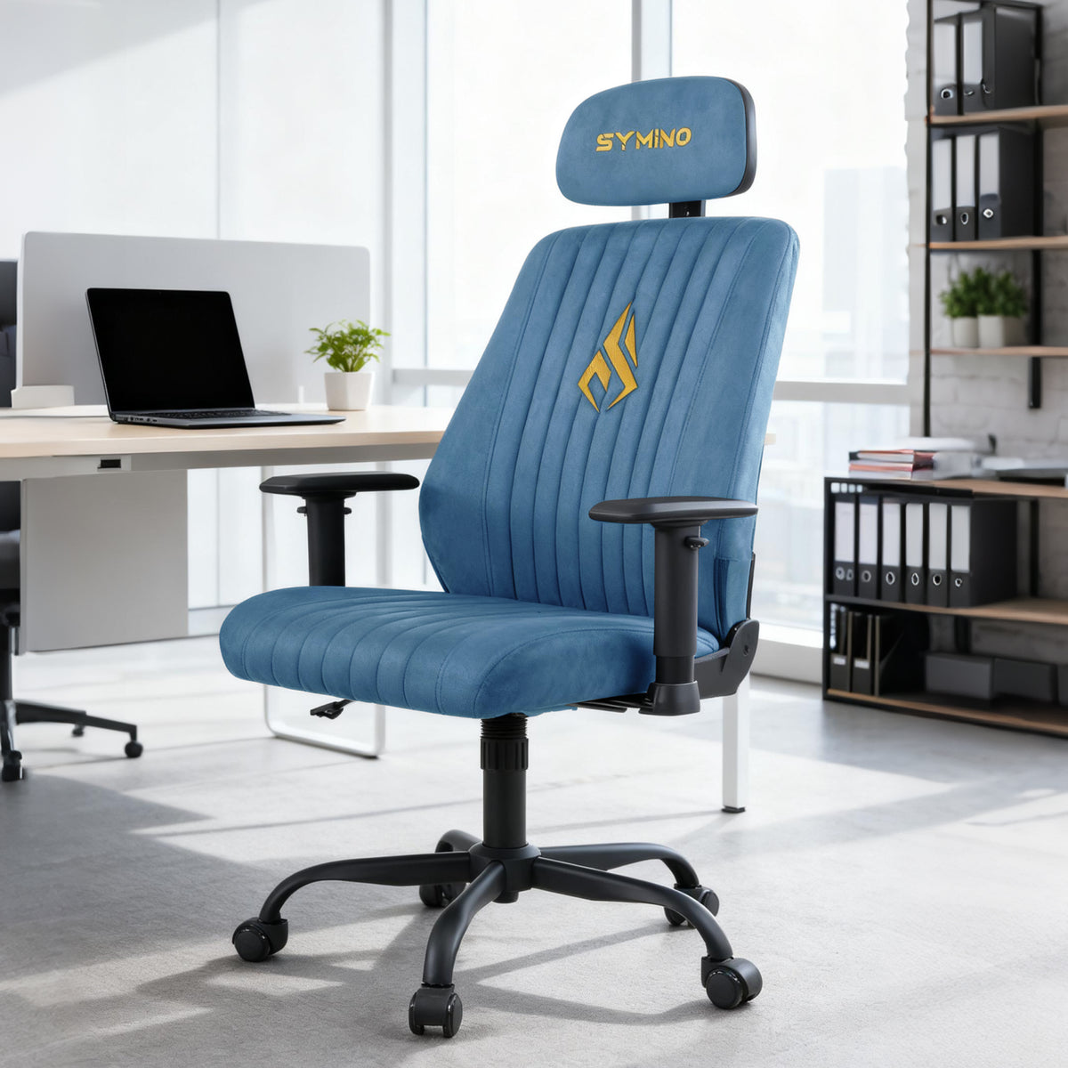 Symino Gaming Office Chair | Rocking, Adjustable Height, Swivel Seat, 150KG Capacity