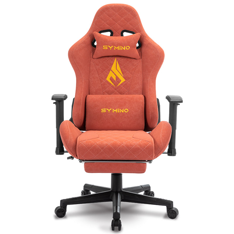 SYMINO Vintage PU Leather  Ergonomic Gaming Chair.Orangered