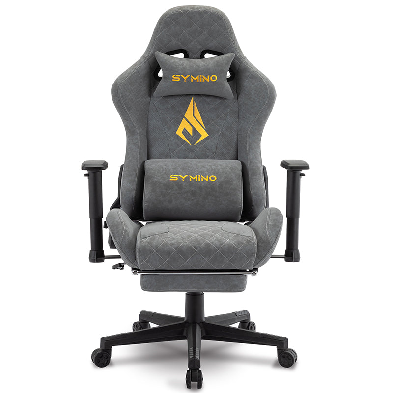 SYMINO Vintage PU Leather  Ergonomic Gaming Chair.Grey