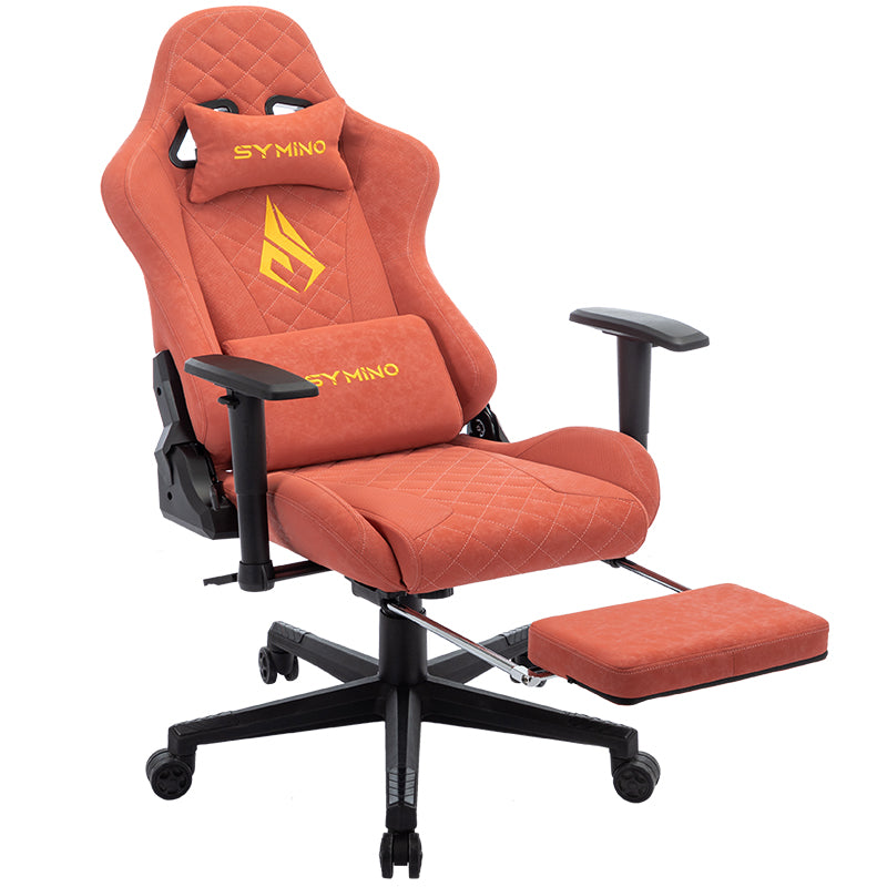 SYMINO Vintage PU Leather  Ergonomic Gaming Chair.Orangered