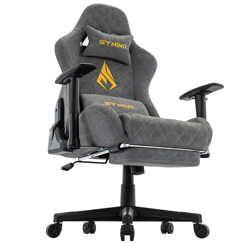 SYMINO Vintage PU Leather  Ergonomic Gaming Chair.Grey