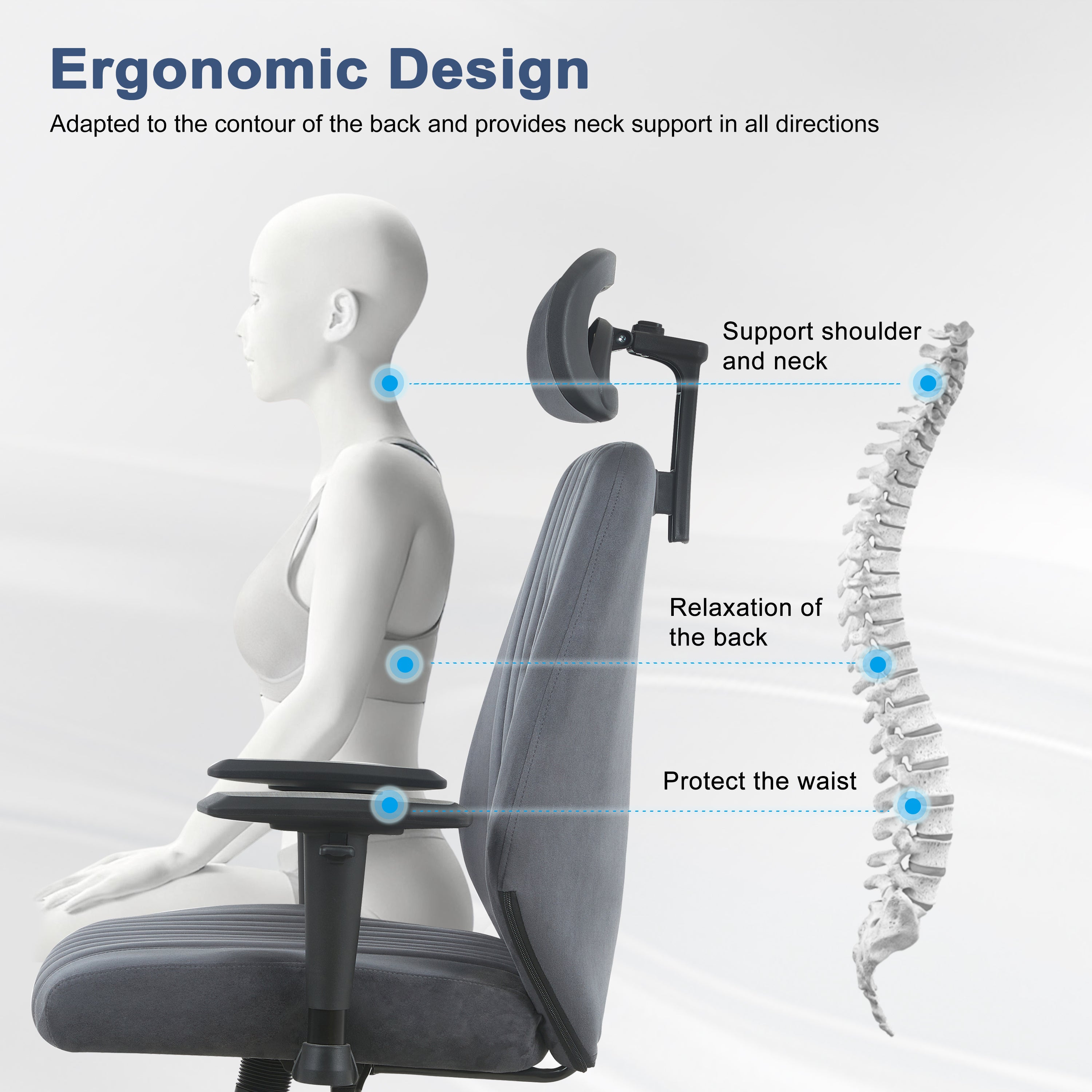 Symino Gaming Office Chair | Rocking, Adjustable Height, Swivel Seat, 150KG Capacity