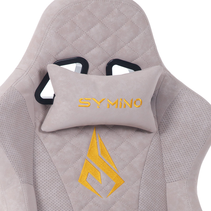 SYMINO Vintage PU Leather  Ergonomic Gaming Chair.Pink