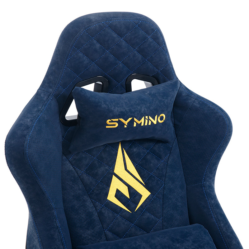 SYMINO Vintage PU Leather  Ergonomic Gaming Chair.Blue