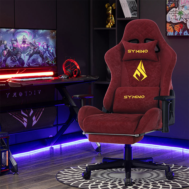 SYMINO Vintage PU Leather  Ergonomic Gaming Chair.Red