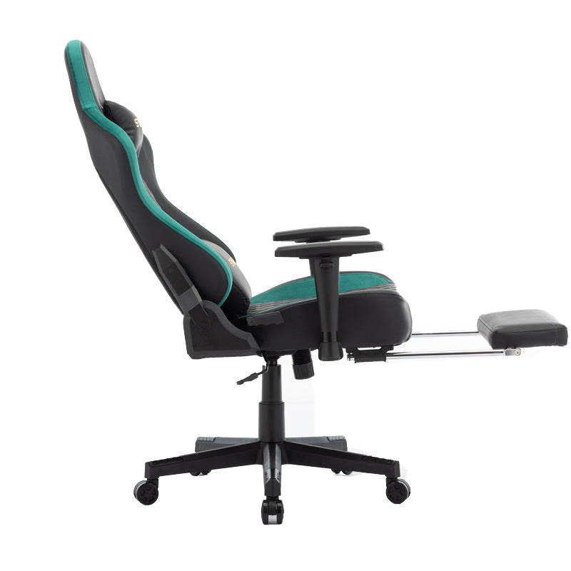 SYMINO Ergonomic Gaming Chair, PU Leather - Black, Retro-Style