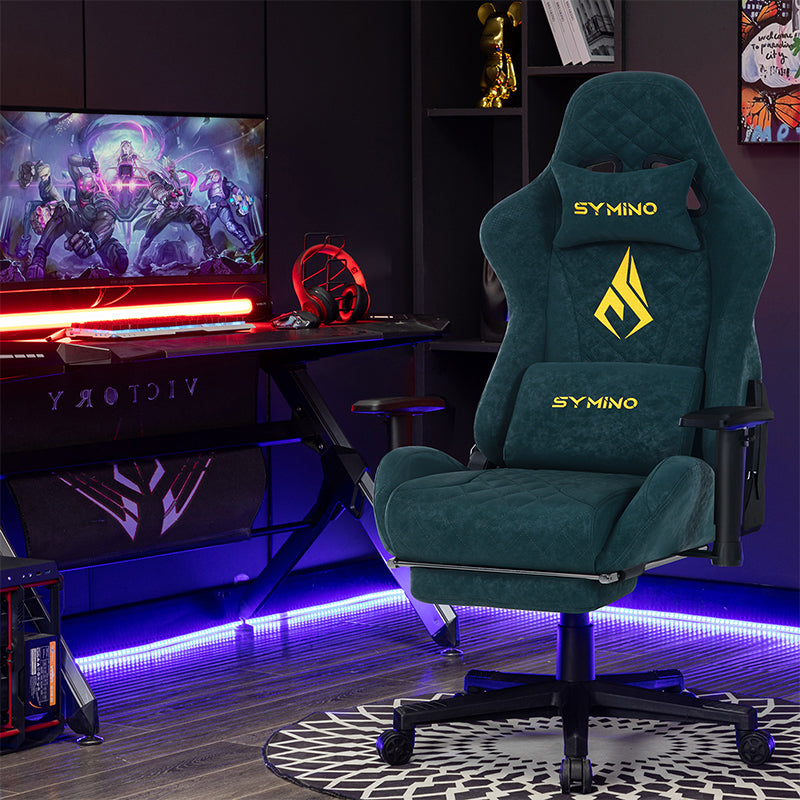 SYMINO Vintage PU Leather  Ergonomic Gaming Chair.Green