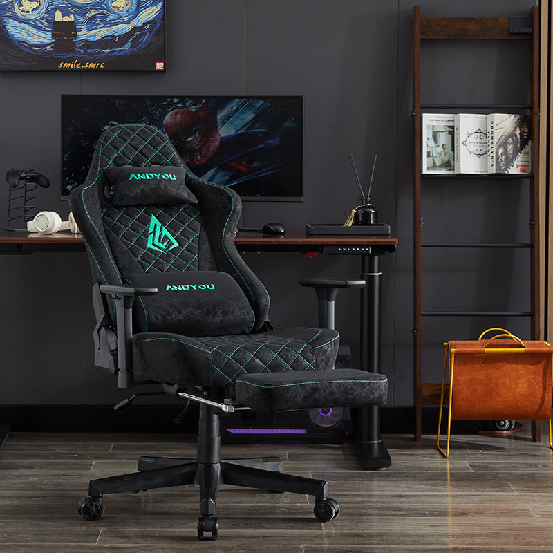 ANDYOU (Upgraded from SYMINO) Vintage PU Leather  Ergonomic Gaming Chair.Black