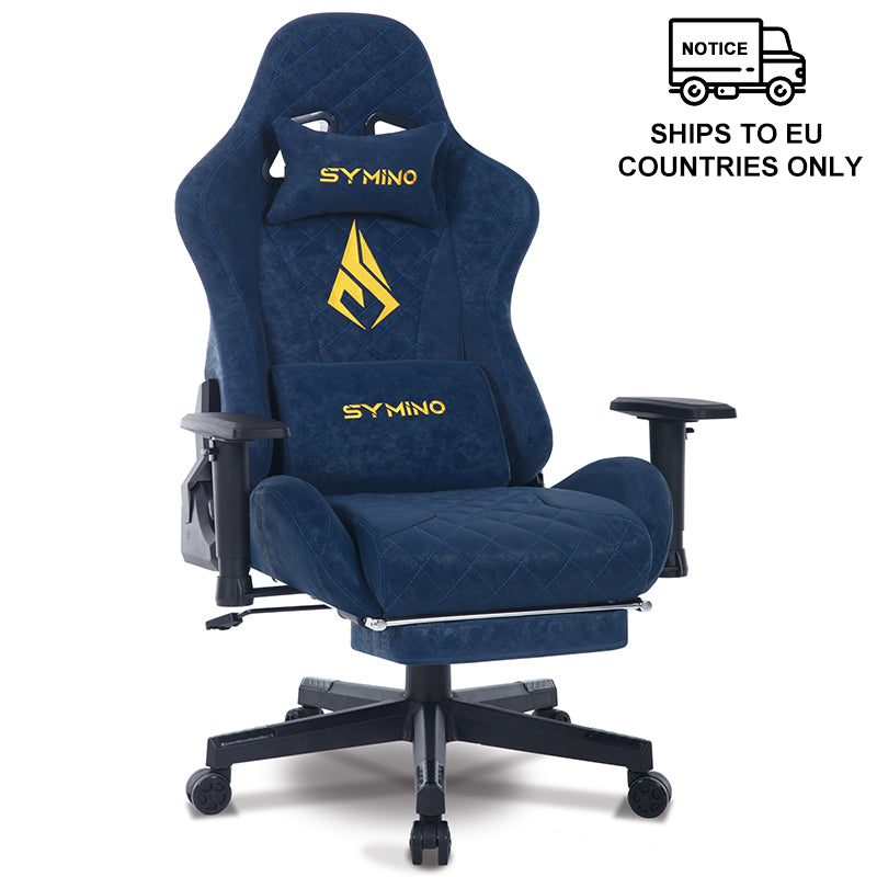 SYMINO Vintage PU Leather  Ergonomic Gaming Chair.Blue